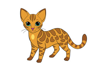 Cute Animal Vector art in Illustration on a White Background