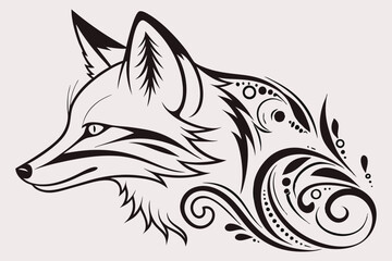 A minimalist black and white silhouette of a Rose