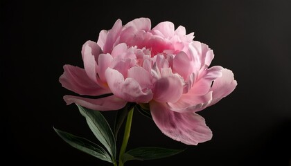 pink flower on black background 