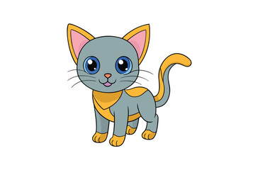 Cute Animal Vector art in Illustration on a White Background