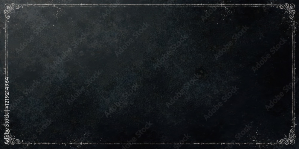 Poster dark slate background with ornate vintage frame, ideal for textured designs and moody projects