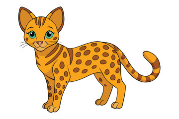 Cute Animal Vector art in Illustration on a White Background
