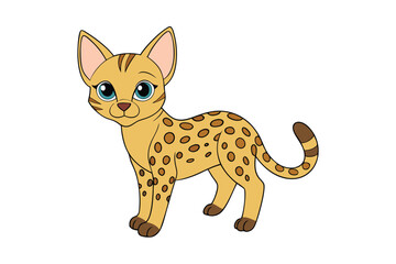Cute Animal Vector art in Illustration on a White Background

