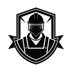 Welder logo vector style silhouette illustration1.eps