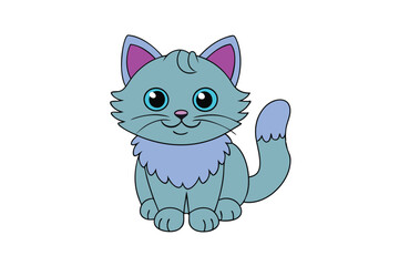 Cute Animal Vector art in Illustration on a White Background
