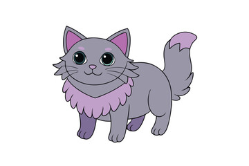 Cute Animal Vector art in Illustration on a White Background
