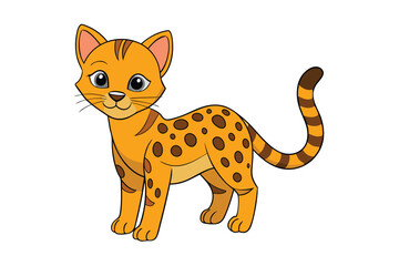 Cute Animal Vector art in Illustration on a White Background