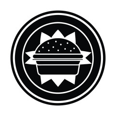 Fast food logo vector style silhouette illustration.eps