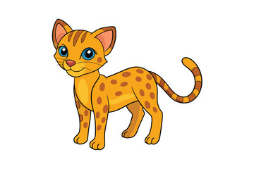 Cute Animal Vector art in Illustration on a White Background