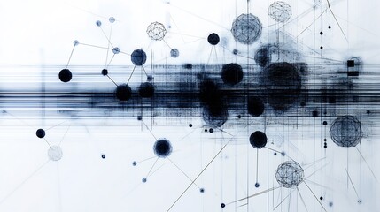 Abstract visualization of intellectual property showcasing symbolic nodes geometric patterns for protection mechanisms such as patents copyrights and trademarks