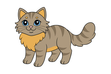 Cute Animal Vector art in Illustration on a White Background
