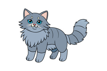 Cute Animal Vector art in Illustration on a White Background
