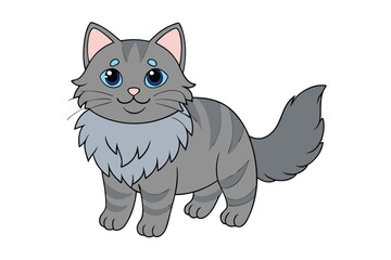 Cute Animal Vector art in Illustration on a White Background
