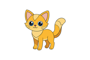 Cute Animal Vector art in Illustration on a White Background
