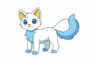 Cute Animal Vector art in Illustration on a White Background
