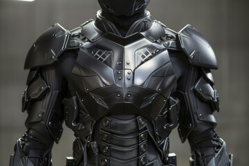 Fototapeta premium Advanced combat armor providing superior protection to soldier in futuristic warfare scenario
