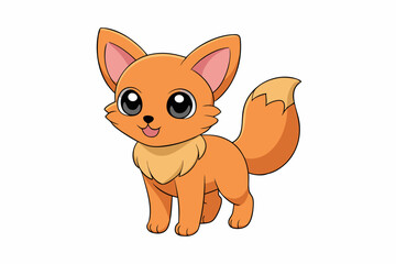 Cute Animal Vector art in Illustration on a White Background