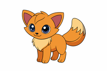 Cute Animal Vector art in Illustration on a White Background