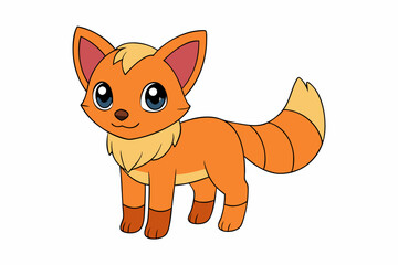 Cute Animal Vector art in Illustration on a White Background