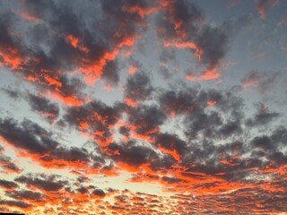 Cloud drama in a sunset sky