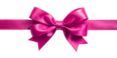 pink bow isolated on white