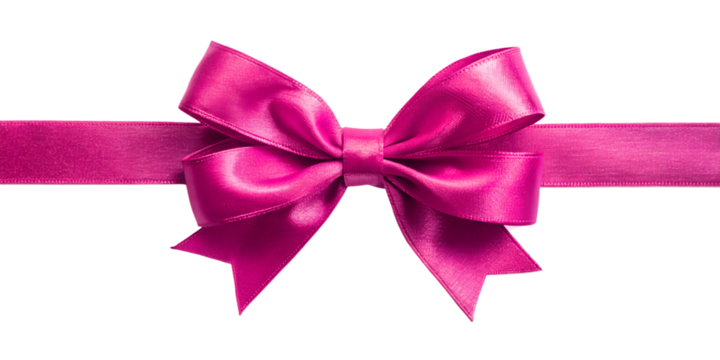 pink bow isolated on white