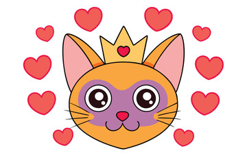 Cute Animal Vector art in Illustration on a White Background