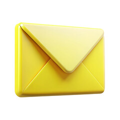 yellow envelope isolated on white