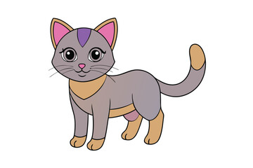 Cute Animal Vector art in Illustration on a White Background