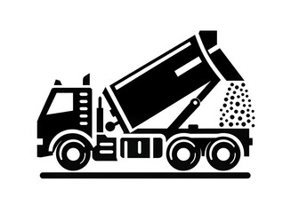 Asphalt distributor truck icon illustration