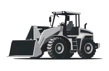 Naklejka premium Loader mounted truck icon illustration