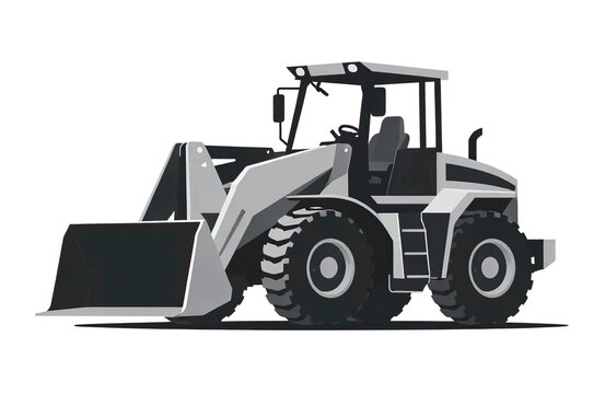 Loader mounted truck icon illustration