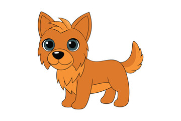 Cute Animal Vector art in Illustration on a White Background