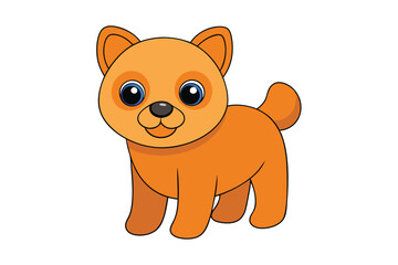 Cute Animal Vector art in Illustration on a White Background