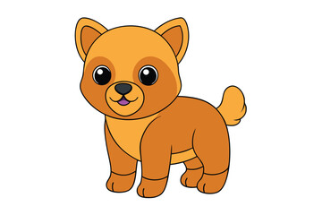 Cute Animal Vector art in Illustration on a White Background