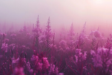 Naklejka premium Minimalist abstract flowers, soft gradient transitions between pastel colors