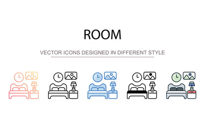 Room icon design with white background stock illustration