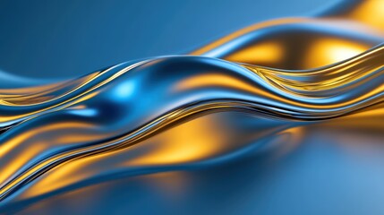 Naklejka premium Elegant blue and gold wave background for modern designs creative projects abstract