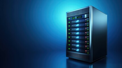 Powerful servers network, enabling data processing, connectivity, and advanced network solutions in a center