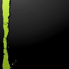 Obraz premium Abstract lime green grunge line on black background.