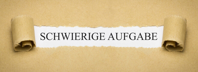 schwierige Aufgabe