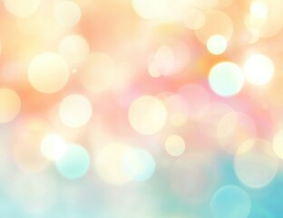 Abstract pastel bokeh background with blurred lights.