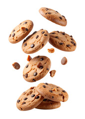 chocolate chip cookies isolated