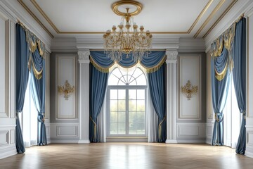 Elegant Indoor Space with Golden Accents