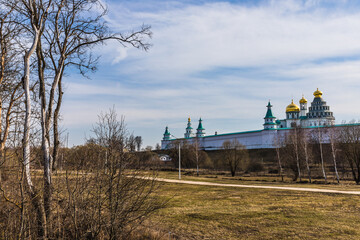 Fototapeta premium The New Jerusalem Orthodox Monastery is an impressive early 17th-century country monastic complex with a cathedral and underground church in Istra, Moscow region, Russia.