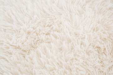 Soft white shag rug texture in a cozy indoor setting