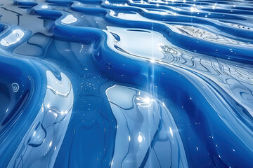Obraz premium Close-up of smooth, glossy plastic surface with reflective highlights for futuristic design elements