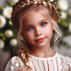 Fototapeta premium Niedliches blondes Mädchen