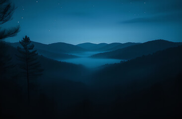 misty mountain landscape