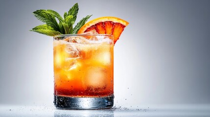 Refreshing mai tai cocktail with dark rum float and fresh mint garnish perfect for summer celebrations and beverage design